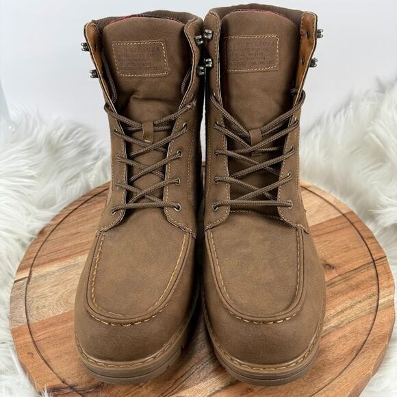 Levi\'s Arizona‎ Moc Neo Men\'s 13 Brown Lace Up Boots Plaid Lined NWB main image 12